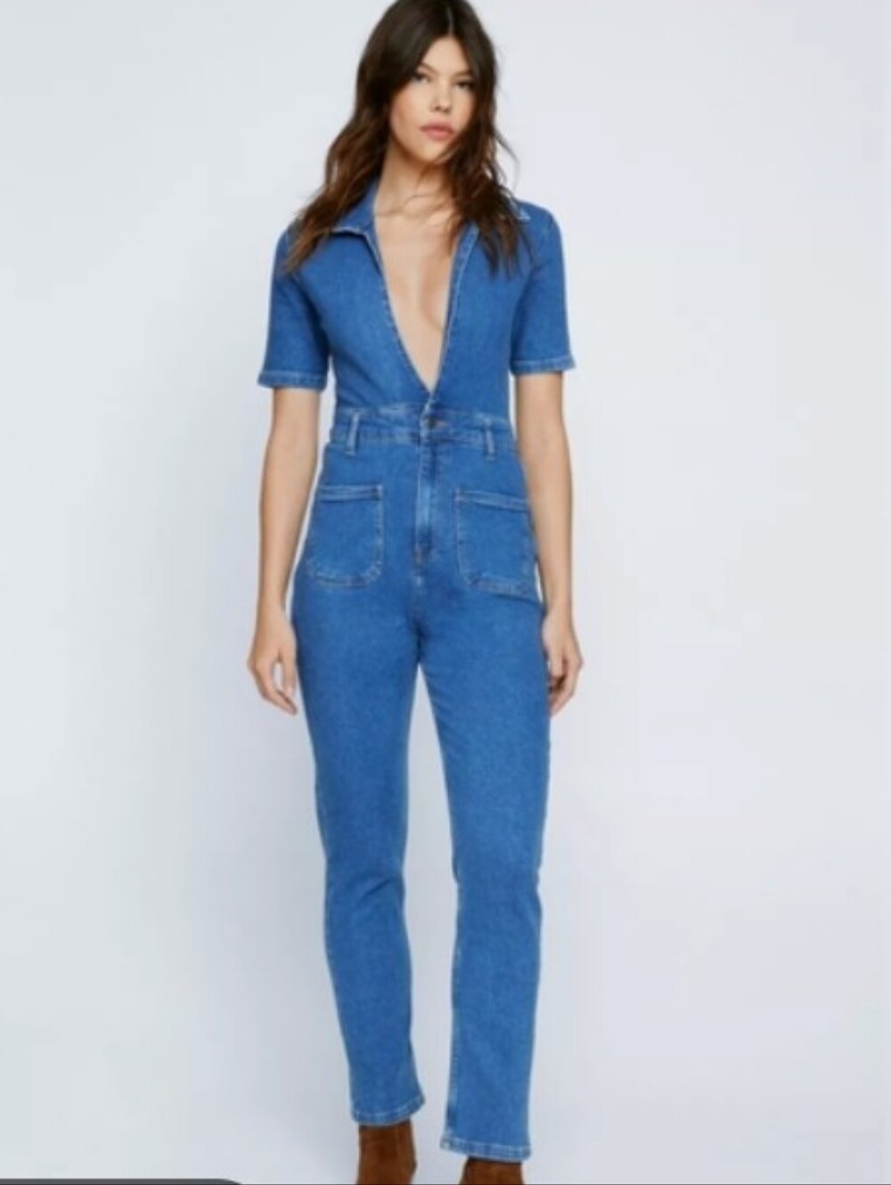 Nasty Gal Boiler Suit Romper Sz 4 - Picture 1 of 8